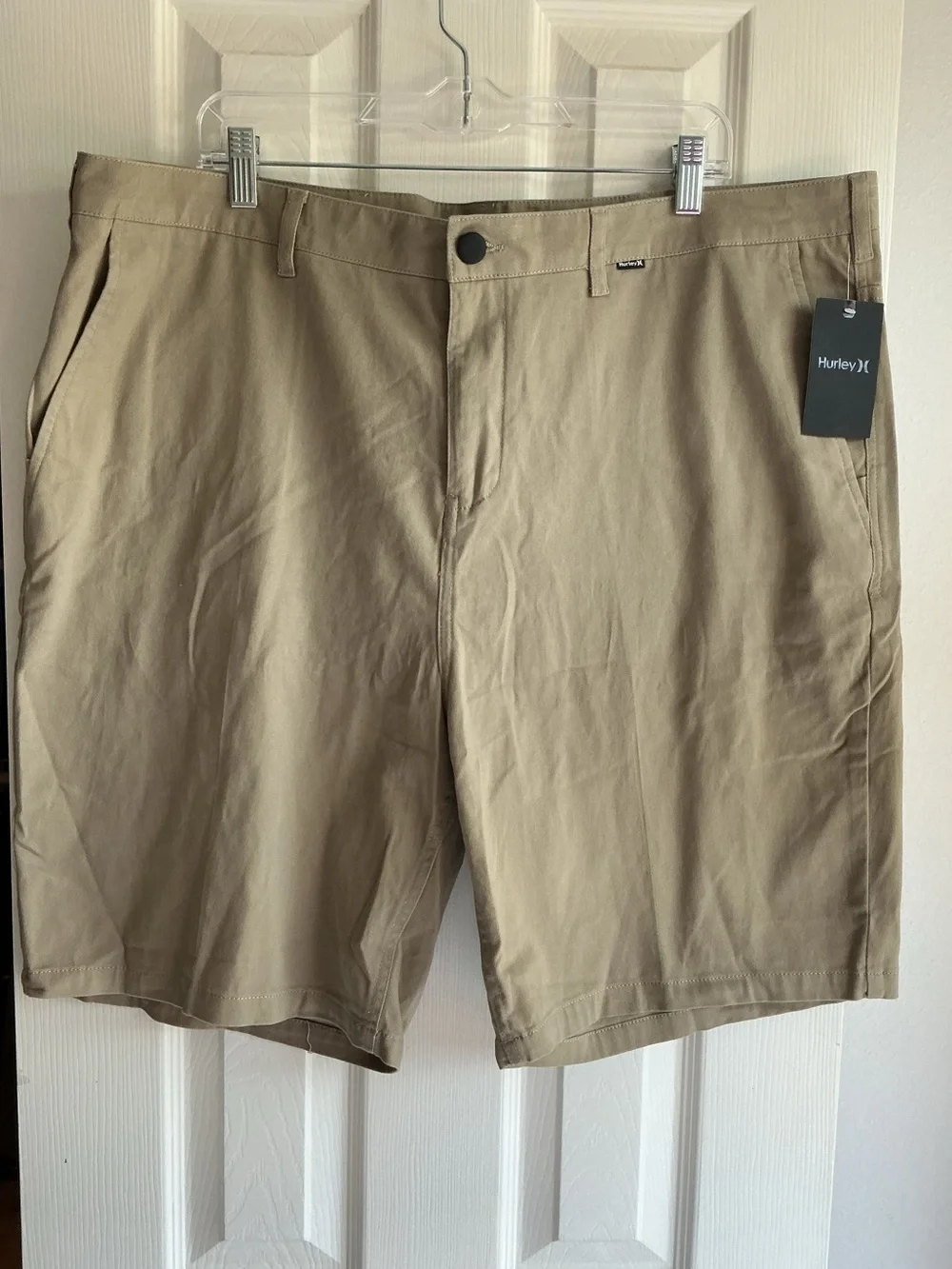 Hurley Men's Tan Flat Front Shorts